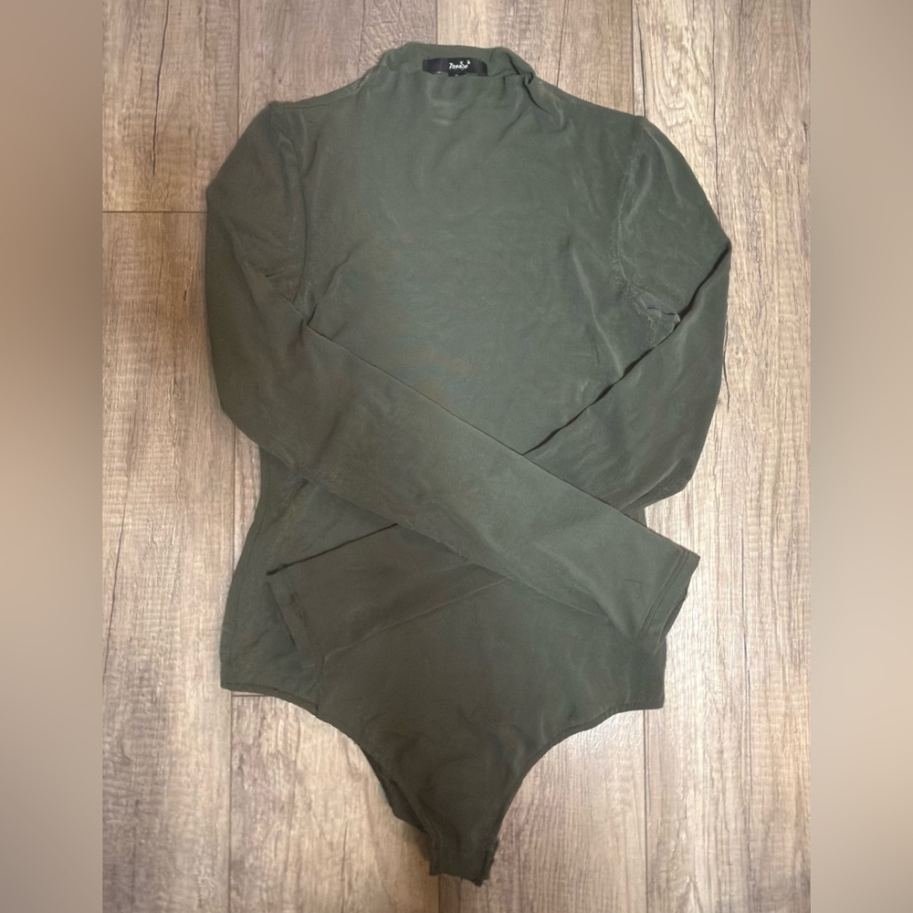 Papaya Olive Green Bodysuit
